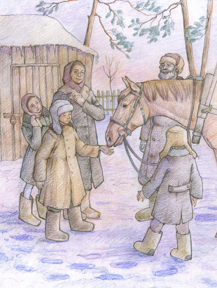 Зорька ткнулась мягкими губами в ладонь Мити