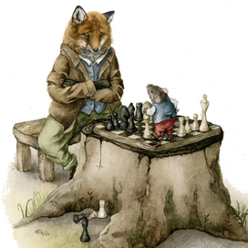 Лис и Мышь играют в шахматы
