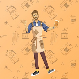 Бренд-персонаж для кофейни