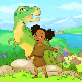 Девочка и её динозавр