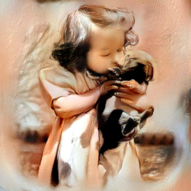 девочка со щенком