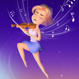 Мечтательная скрипачка