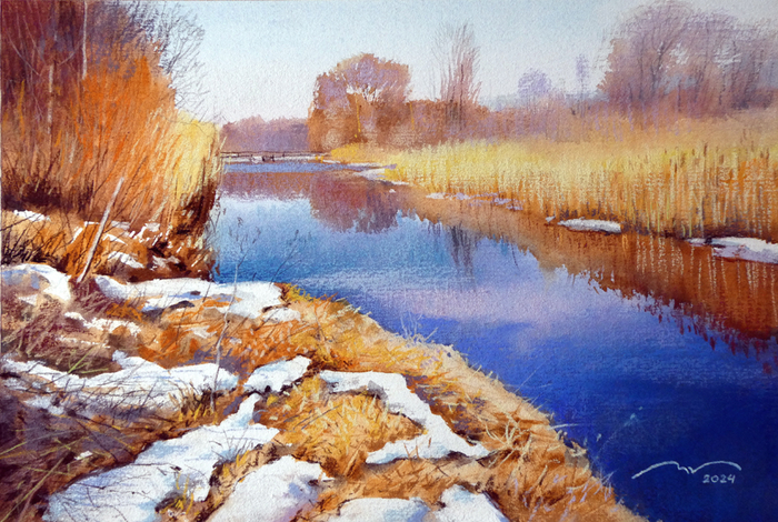 ,,Последний снег на р.Олекте,,