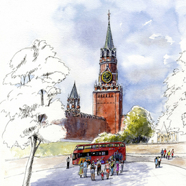 Москва. Кремль. Спасская башня.