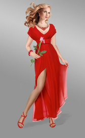 девушка с розой