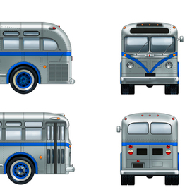  Bus ARGENTINA GMC TDH 36003714 Rosa Parcs 1955