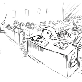 раскадровка для мультфильма  "Друзья"