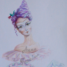  Дама в маске. Иллюстрация к сказке.