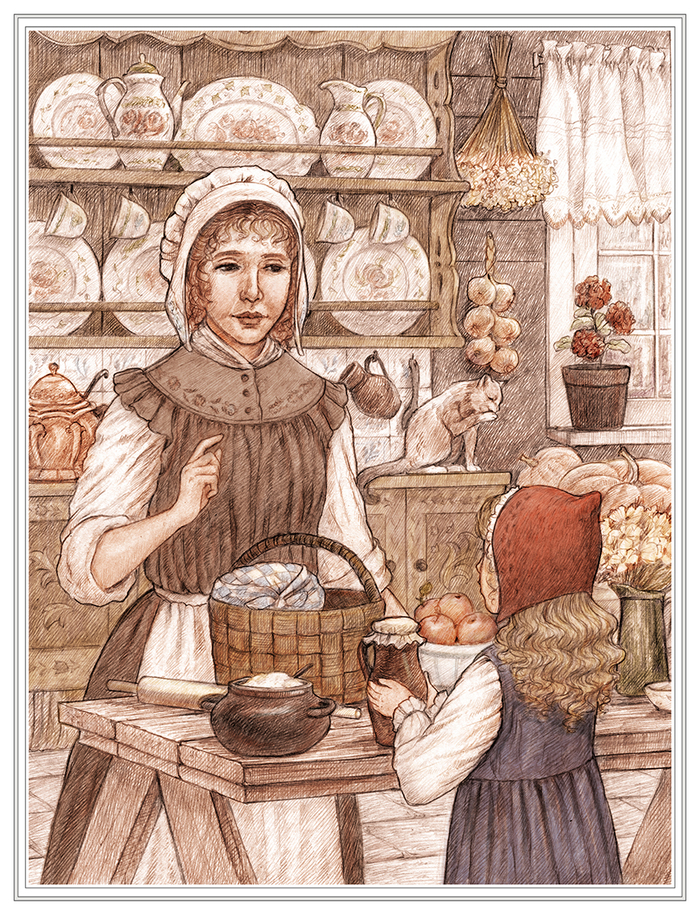 Иллюстрация из серии "Красная шапочка"