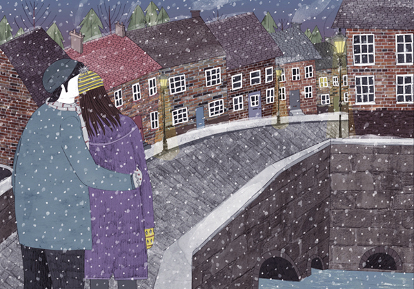 Теплые объятия по пути домой