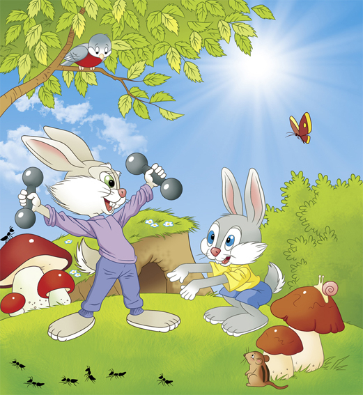 Обложка к детскому журналу "Неболейка"