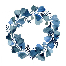 венок синий
