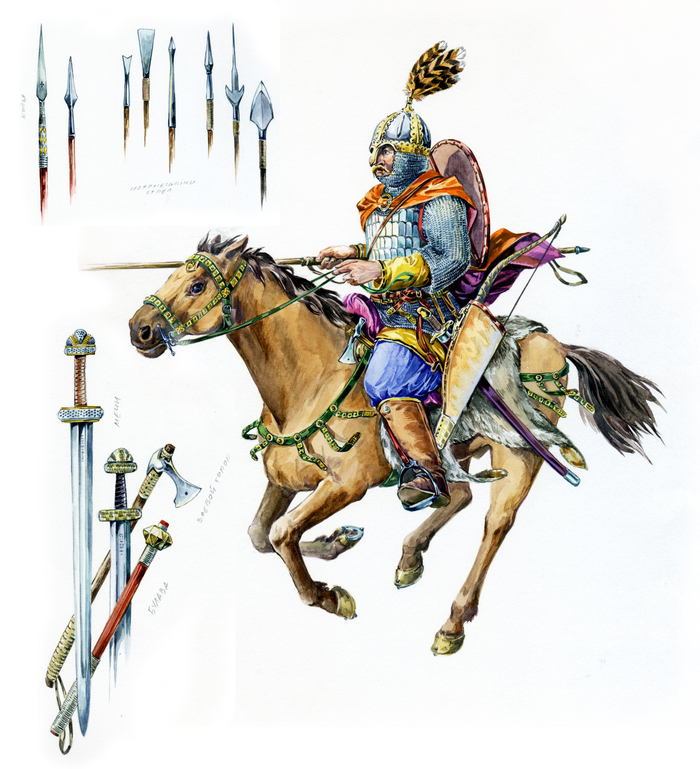 Конный дружинник Х век. 