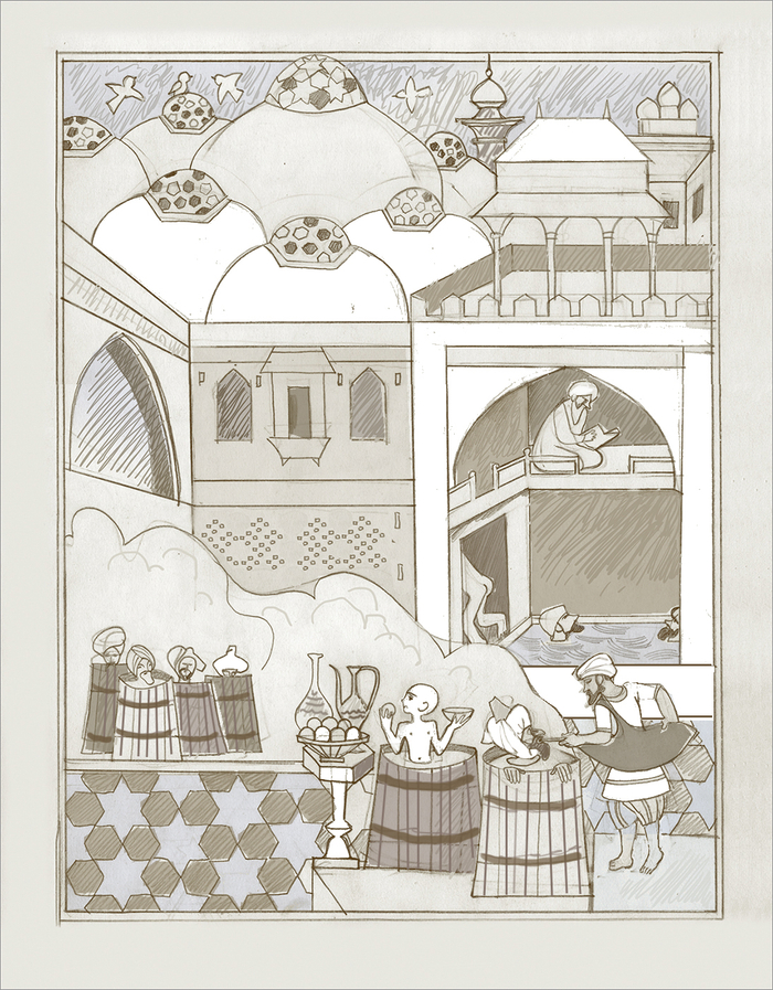 Из эскизов к "Волшебная лампа Алладина"