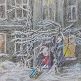 а у нас во дворе снега полно