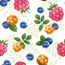 Ягодный паттерн