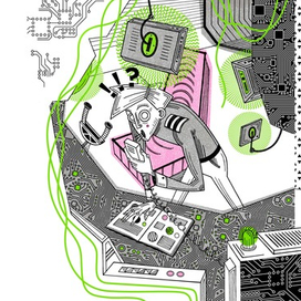 Иллюстрация к рассказу Р. Шекли "Запах мысли"