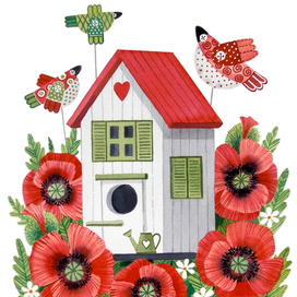 Скворечник в саду 