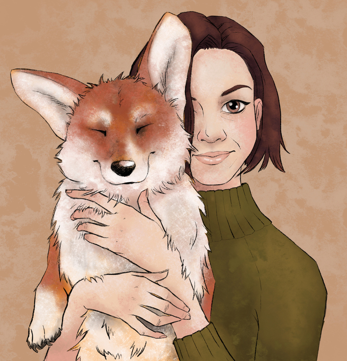 Автопортрет с моим псом Твиксом