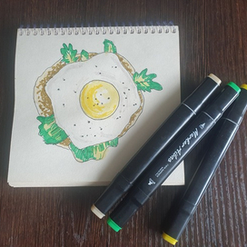 Фуд-скетч Яичница