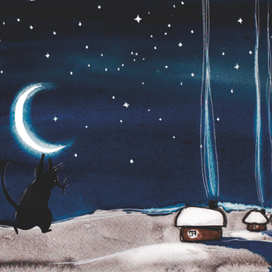 иллюстация к книге Гоголя "Ночь перед Рождеством"