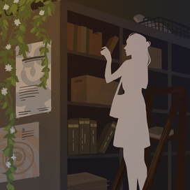 В библиотеке 