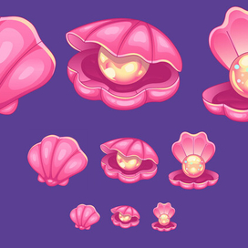 Seashells for match-three game