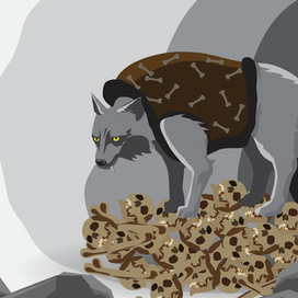 Сказка "Соломенный бычок" (Волк)