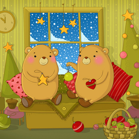 Новогодняя открытка.