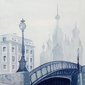 Питер. Туман. Мост.