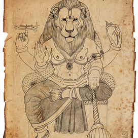 Нрисимхадев. Эскиз