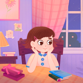 Девочка за столом