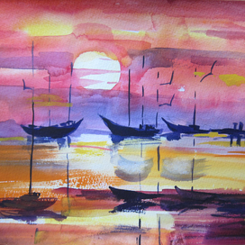 "Закат на море"