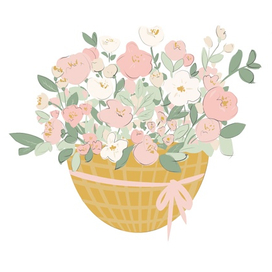 Корзина с цветами.