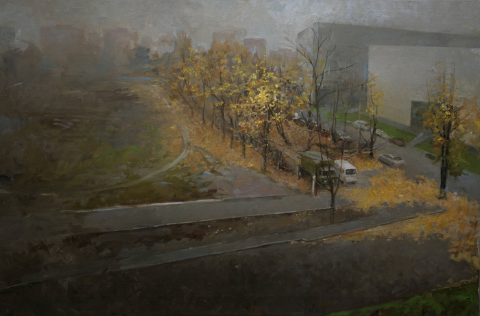 Стадион осень