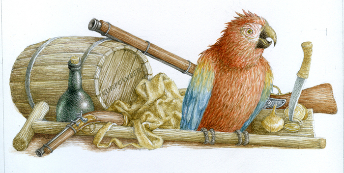 Р.Л.Стивенсон "Остров сокровищ" Издательство "MIKKO" Шмуцтитул 2