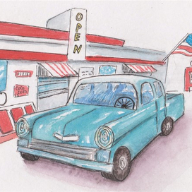 На заправке