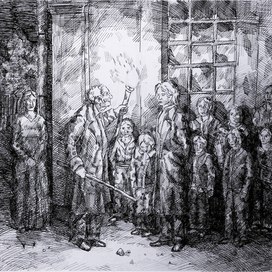 Иллюстрация к книге Чарльза Диккенса "Жизнь и приключения Николаса Никльби"