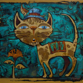 Котик тёпленький животик.