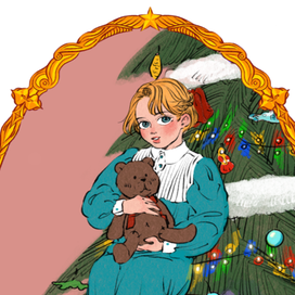 Рождественская фотография дочки