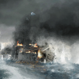 ЭБР "Ослябя" перед гибелью