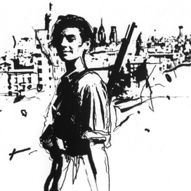 Hemingway. "Farewell to Arms". Illustration.