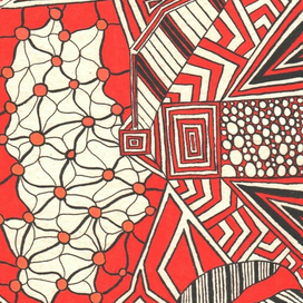 Абстрактный рисунок на бумаге ручного литья_1