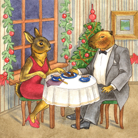 Кролик и капибара