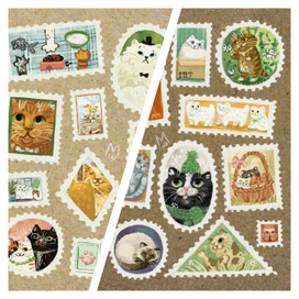 Серия открыток "Кошачья почта"