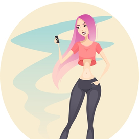 Девушка с телефоном 