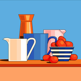 Натюрморт с мандаринами