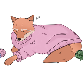 лисичка для открытки