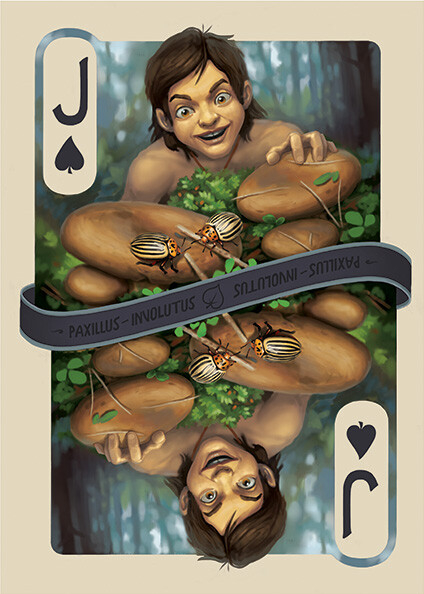 Карты игральные "Грибы" - пики