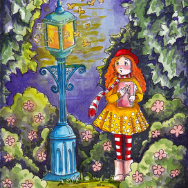 Фонарь в лесу